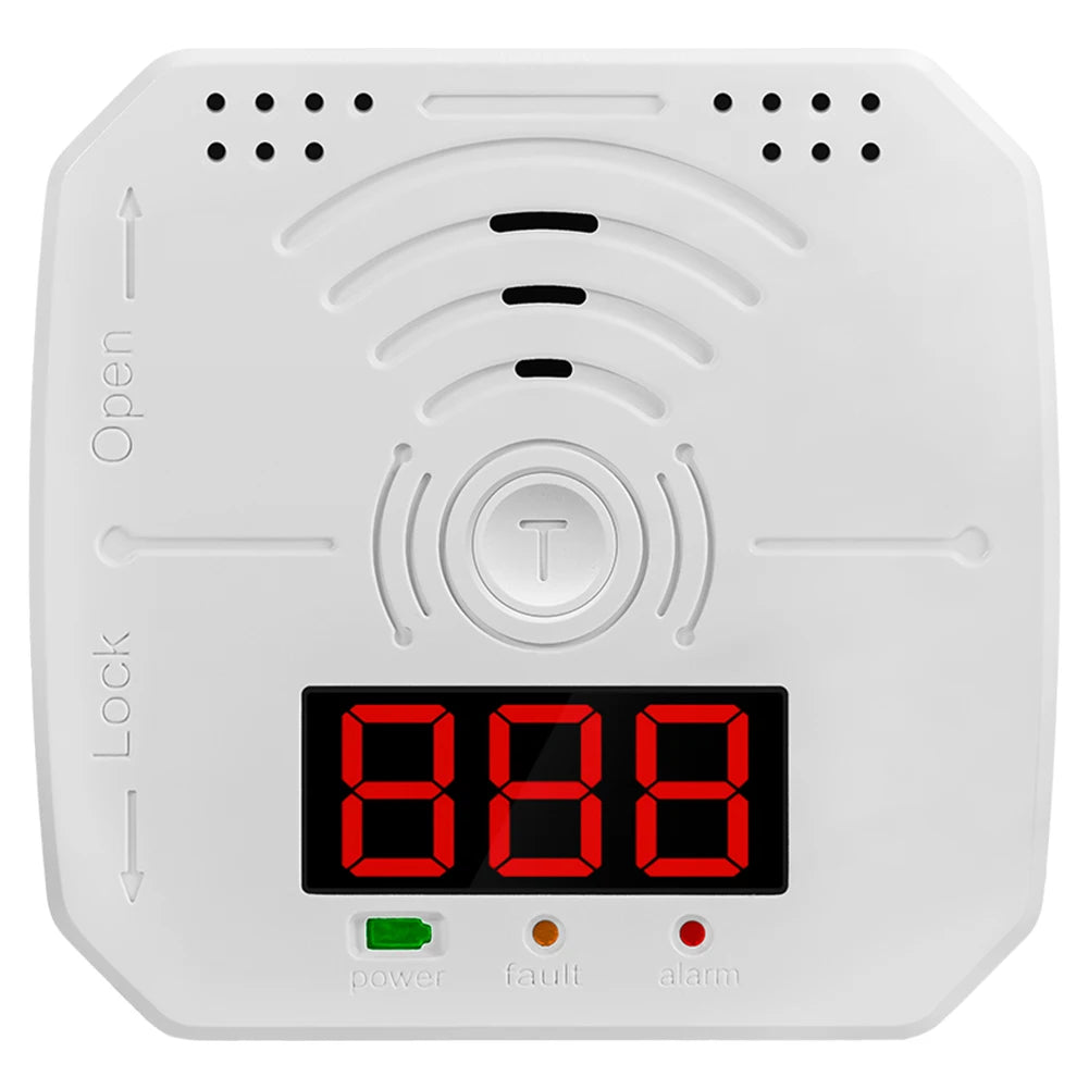 Digital CO Leak Detector Battery Powered CO Gas Monitor Alarm Sound Light Warning Portable CO Detector for Home Kitchen