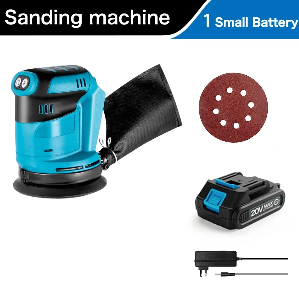 3 Speed Cordless Random Orbital Sander Wood Grinder Polishing Electric Grinding With Sandpaper For Makita 18V Battery