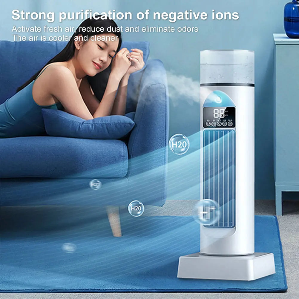 Bladeless Desktop Tower Fan Cooling Air Conditioner Standing Fan 6 Win