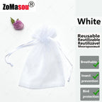 20-100PCS Vegetable Grapes Fruit Grow Bags Fruit Protection Bags Garden Anti-Bird Netting Mesh Bag Strawberry Bags Garden Tools
