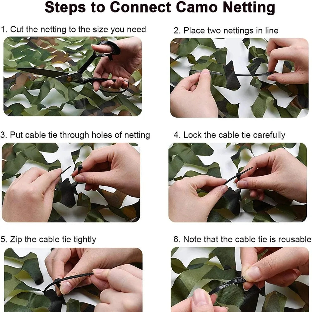 Bulk Roll Sunshade Camouflage Mesh Nets Shade Sails for Hunting Camping Shooting Military Theme Party Decorations