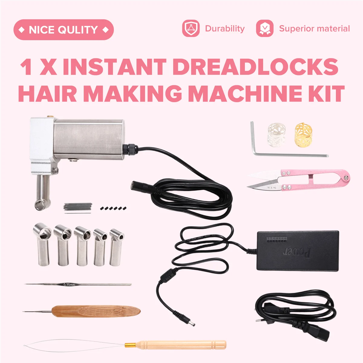 CHFL Instant Dreadlocks Hair Making Machine Easy DIY Semi-Automatic Dreadlock Machine for Long Human Hair EU Plug