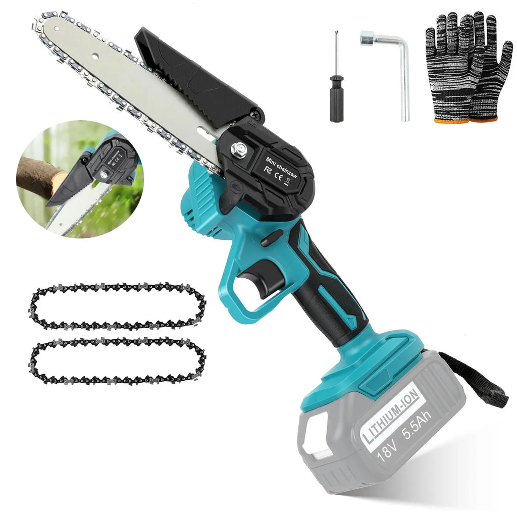 for Makita 18v brushless chainsaw, small handheld electric 8-inch logging saw mini portable chainsaw for Makita BL1830 Battery