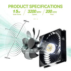 Greenhouse Efficient Heat Dissipation Outdoor Solar Exhaust Fan Suitab
