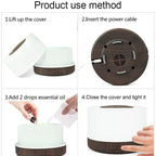 550ml Ultrasonic Essential Oil Diffuser with LED lights Adjustable Cool Mist Modes for Aromatherapy Humidifying for home bedroom