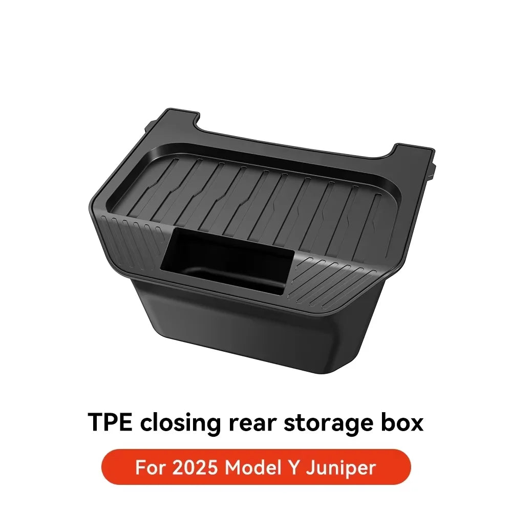 YZ Rear Seat Trash Can For Tesla Model 3 Y Highland Juniper Rear Interior Storage Box Magnetic garbage bin Car Accessories