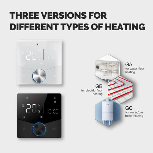 MOES WiFi Smart Heating Knob Thermostat LCD Display Touch Screen Temperature Controller For Water Gas Boiler Electric Heating