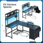 Large L-Shaped Gaming Desk