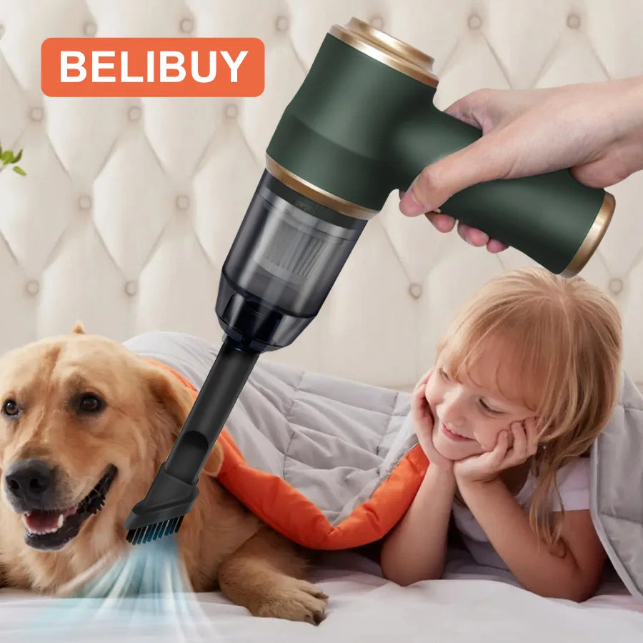 BELIBUY Portable Home and Car Vacuum Cleaner High Power Cleaner Carpet Office Car Powerful Small Vacuum Cleaner Cleaning machine