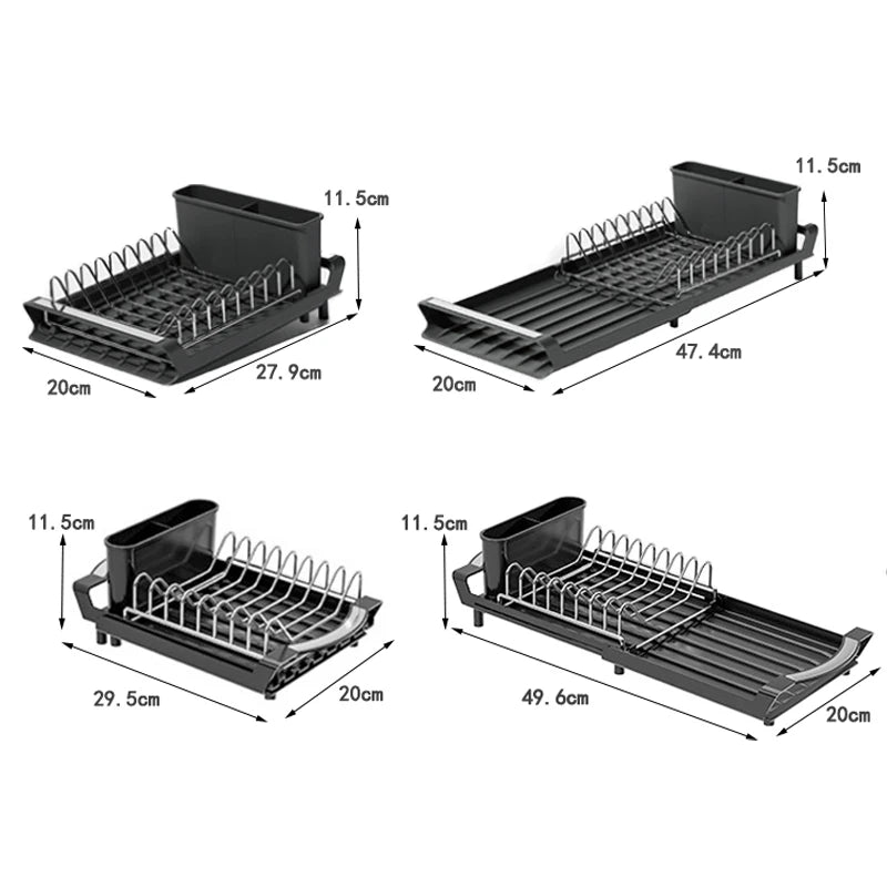 1pcs Expandable Small Dish Kitchen Organizer Shelf for Drying Counter Dish Drainer Removable Cutlery Holder Kitchen Accessories