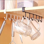 Storage Rack, Shelf, Hanging Hook, Organizer, Cupboard, Closet Hanger, Glass Mug Shelf Hanger Hook, Storage Holder, Kitchen