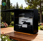 Customized Modular Outdoor Kitchen Cabinet Factory Direct Sales Modular Kitchen for Guesthouse Bbq Island Outdoor Kitchen Grill