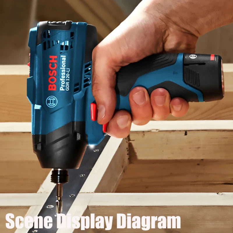 BOSCH GDR 120-LI Impact Driver 12V Cordless Rechargeable 1/4in 100Nm Electril Screwdriver Wrench Power Tool Bare Machine