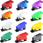 1PCS Auto Car Boat Truck Illuminated Led Toggle Switch's Safety Aircraft Flip Up Cover Guard Red Blue Green Yellow White