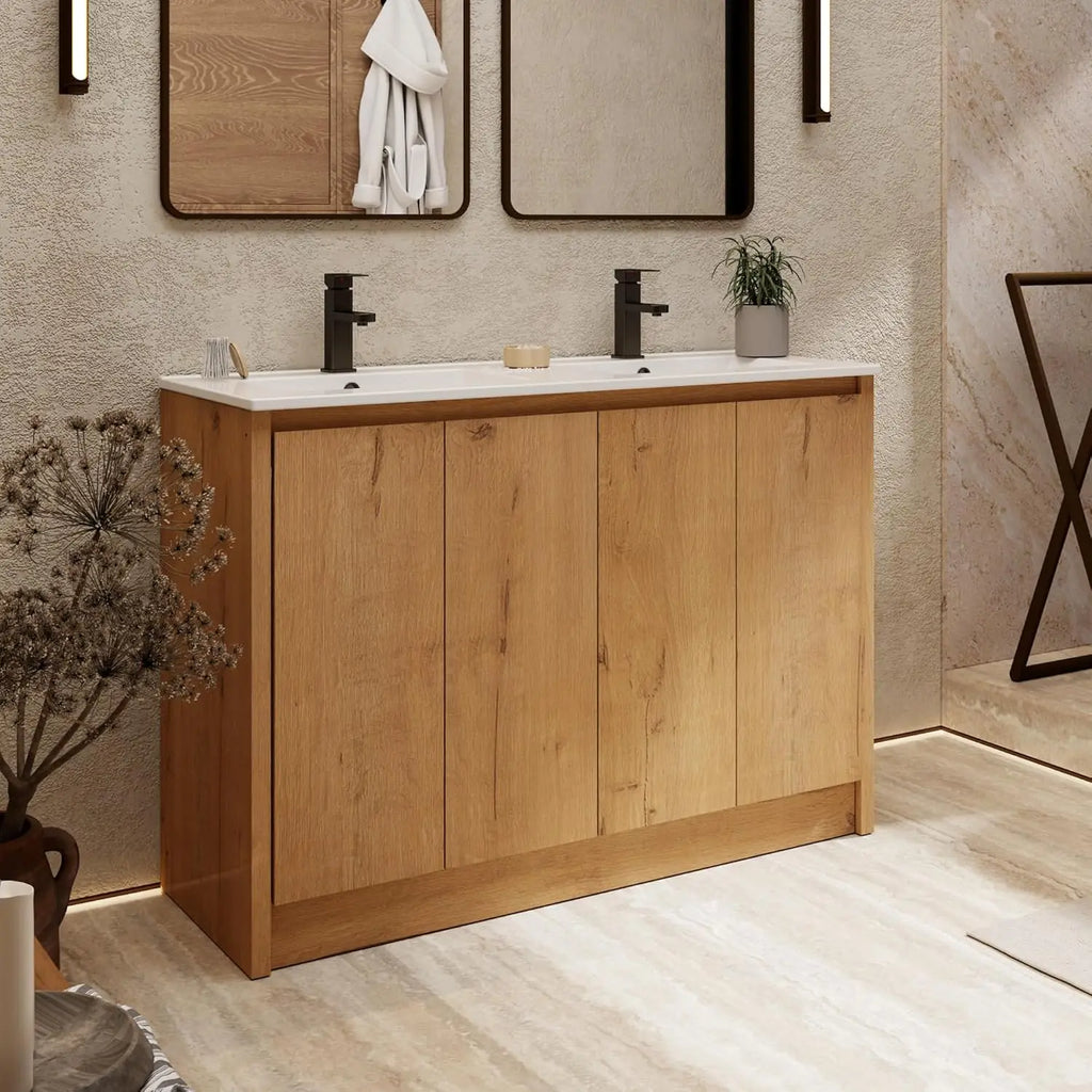 48" Bathroom Vanities with Sink Combo, Modern Freestanding Cabinet with Undermount Basin, Soft Closing Doors, Adjustable Storage