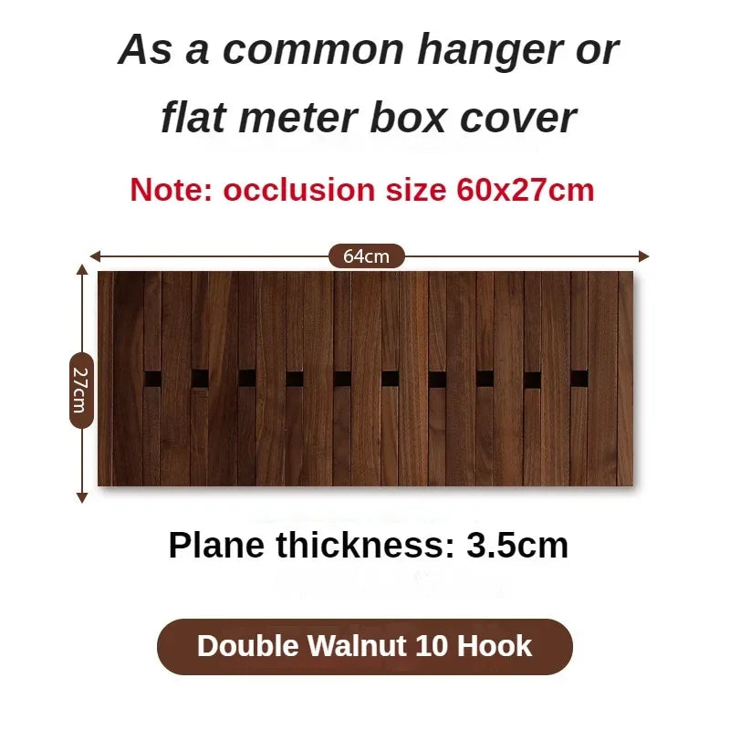 Solid Wood Wall Coat Racks Electric Meter Box Occlusion Clothes Racks for Wall Clothes Luxury Coats Hanger for Living Room