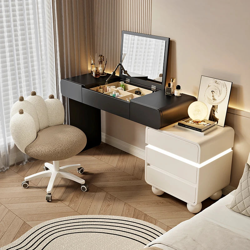 Vintage Trendy Vanity Dresser Modern Nordic Italian Unique Makeup Table Minimalist Elegant Aesthetic Vestidores Hotel Furniture