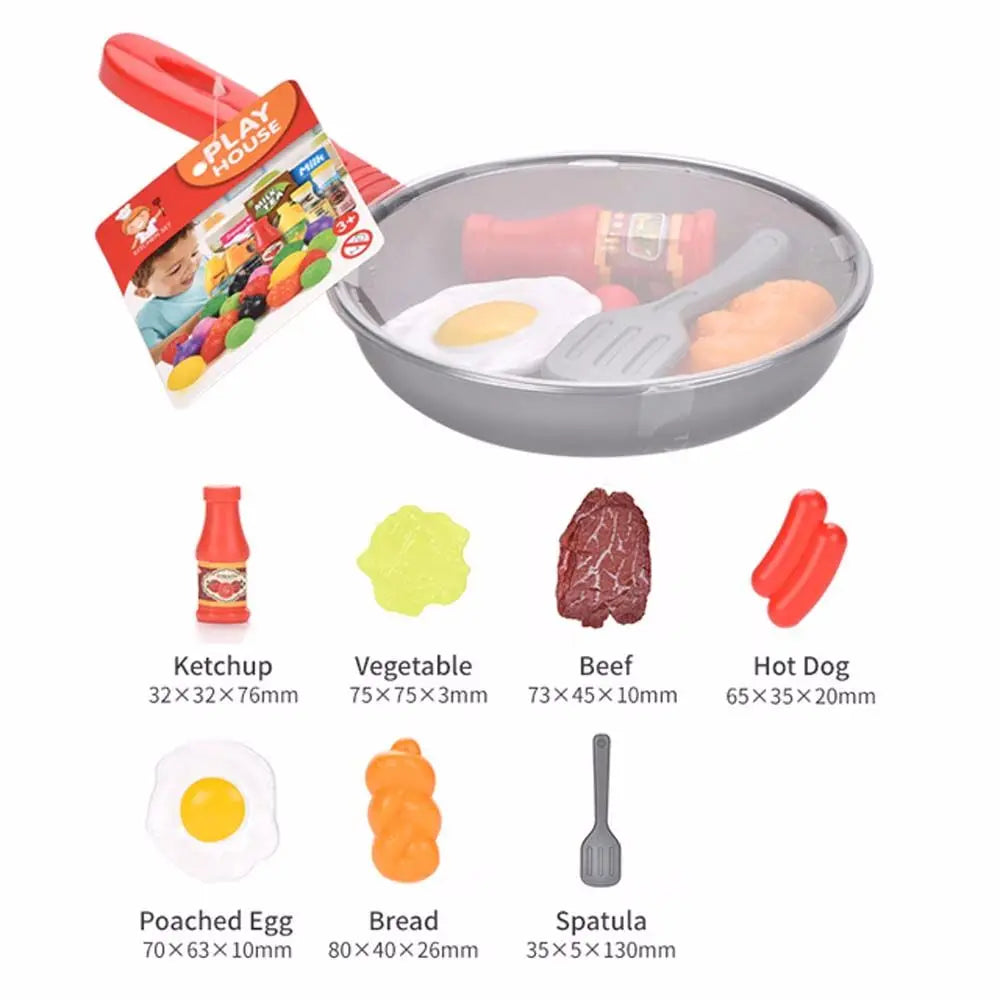 Cookware Steak House  Cooking Play Play Kitchen  Set Children Pretend Play Kitchen Miniature Kitchen Simulation Food