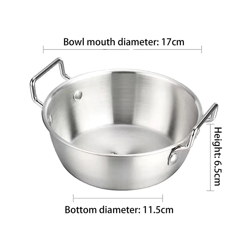 Home Chef Stainless Steel Seafood Rice Pot, Paella Pan, Saucepan, and Snack Plate for Kitchen Use
