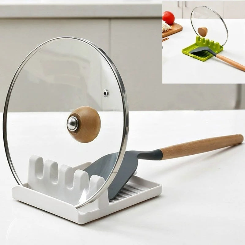 1pc Kitchen Spoon Rack, Fork and Shovel Rack Appliance Organizer -Non-slip Plastic Rest Chopsticks Storage Rack