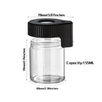 LED Glass Tobacco Jar Bottle Box with Magnifier Sealed Vacuum Herb Tobacco Jar Box Bottle Tobacco Storage Bottle Jar Container