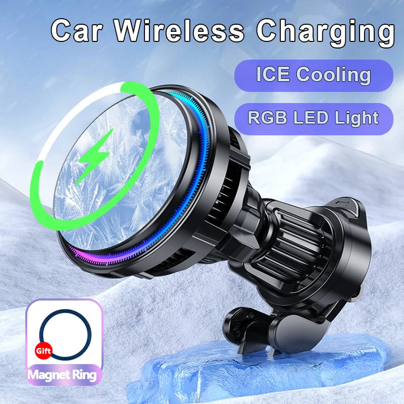 15W Ice Cooling MagSafe Car Charger for iPhone 16/15/14/13/12 Pro Max