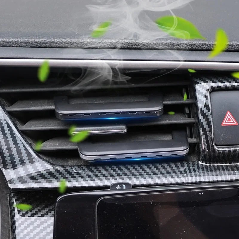 Car Aromatherapy Clip Solid Aromatherapy Strips Set Auto Air Outlet Wind Direction Paddle Hidden Fragrance Clip Scent Tablets