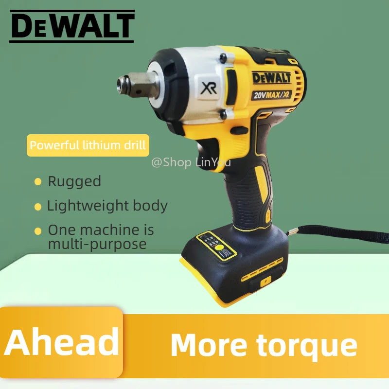 DEWALT DCF880 Lithium Battery Brushless Impact Wrench 20V Detachable Tire High Torque High Speed Powerful Disassembly Tool