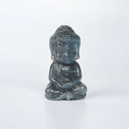 Hand-carved Bady Buddha Mini Figurine Stone Rose Quartz Crystal Craft Gemstone Statue Healing Feng Shui Religion Home Ornament