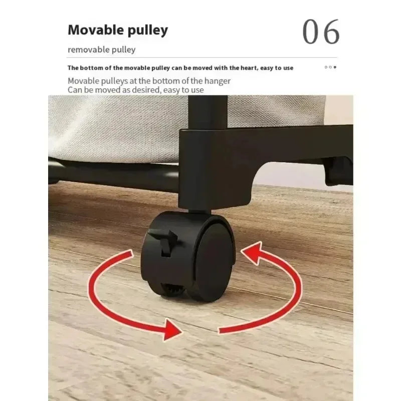 Clothes drying rack Simple floor storage rack Shoe hat rack Household bedroom coat rack Balcony drying rack
