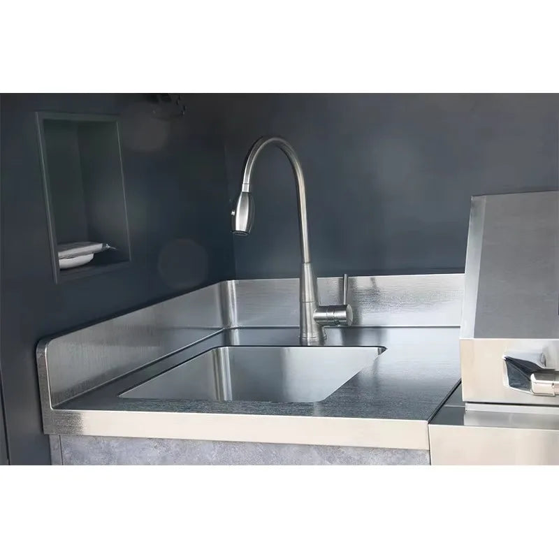 Customized Outdoor Kitchen Gas Grill Kitchen Cabinet and BBQ Grill With Shed Outdoor Kitchen Modules