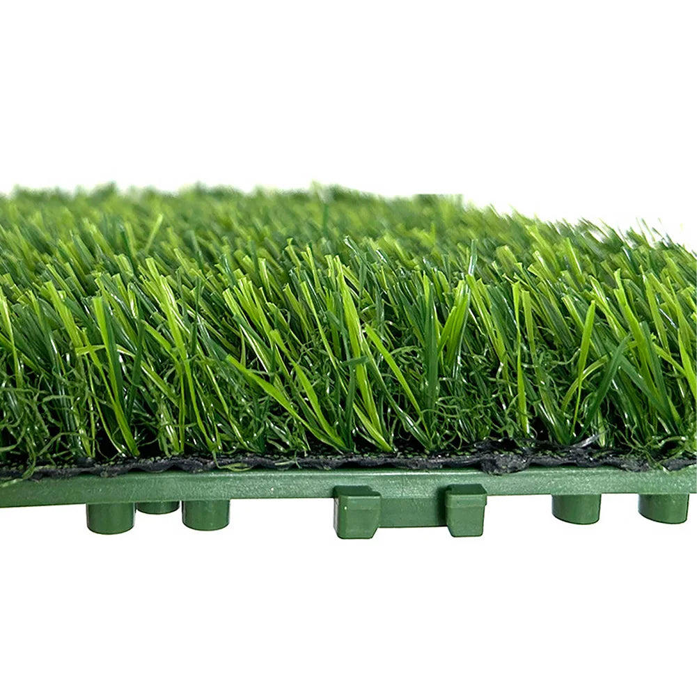 10-Pack Interlocking Artificial Grass Deck Tiles (12"x12")