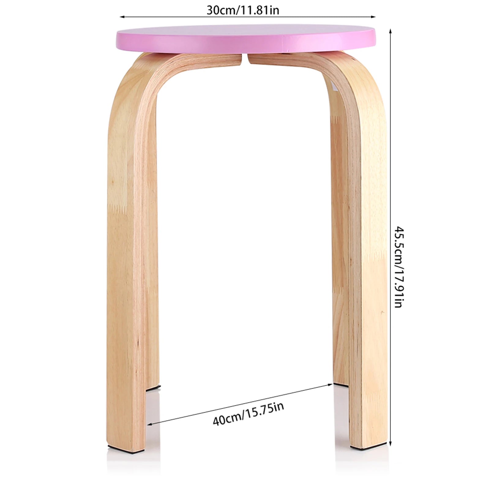 Anti-Slip Bent Wood Stacking Stool Candy Color Home Furniture Kids Room Decor Bentwood Stool Home Stool Stool Wooden Stool