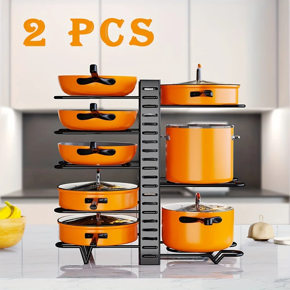 Kitchen Pot & Pan Organizer Rack (2-Pack)