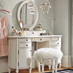 Modern Mirror Dresser Eithe Girl Makeup Luxury Women Wooden Dressing Table Storage White Large Coiffeuse Nordic Home Furniture