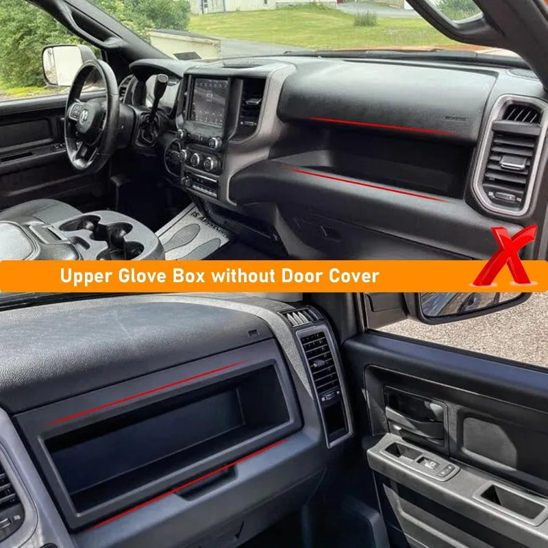 Compatible with Dodge Ram 1500 2500 3500 Glove Box Organizer 2019 2020 2021 2022 2023 2024,Center Console Organizer Console Tray
