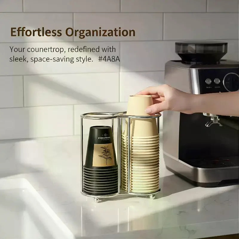 Kitchen Organizer Paper Cup Holder for Coffee Disposable 2 3 4 Cup Capacity for Home and Work