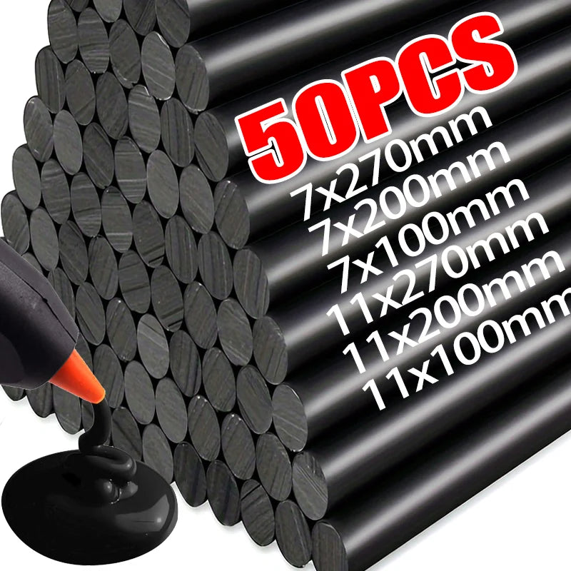 Black Hot Melt Glue Sticks for Electric Glue Gun Craft Album Alloy Accessories Car Dent Paintless Sealing Repair Festival Decor