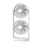 Quiet Desktop Twin Fan: 360°Flexible Rotation, Type C Charging, Multi