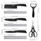 3-5PCS black stainless steel kitchen knife set, including a full set for kitchen, dormitory, household use, chef's knife, fr