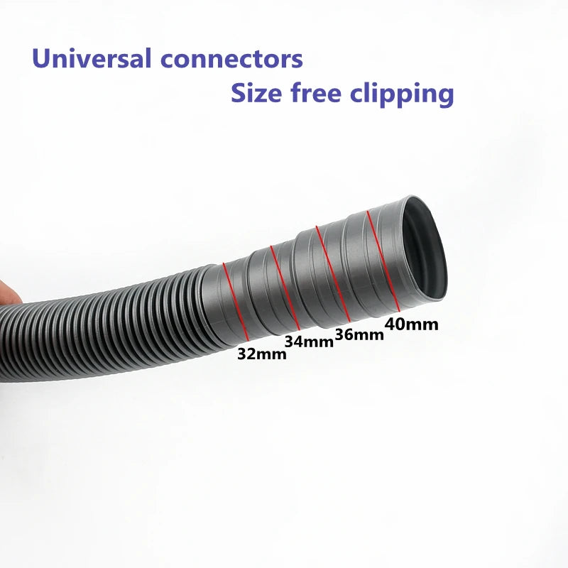 Size 32~40mm Length 0.8m 1m 1.2m 1.5m 2m 3m 4m 5m Plastic Washing Machine Drain Hose Dishwasher Drain Hose Extension Pipes