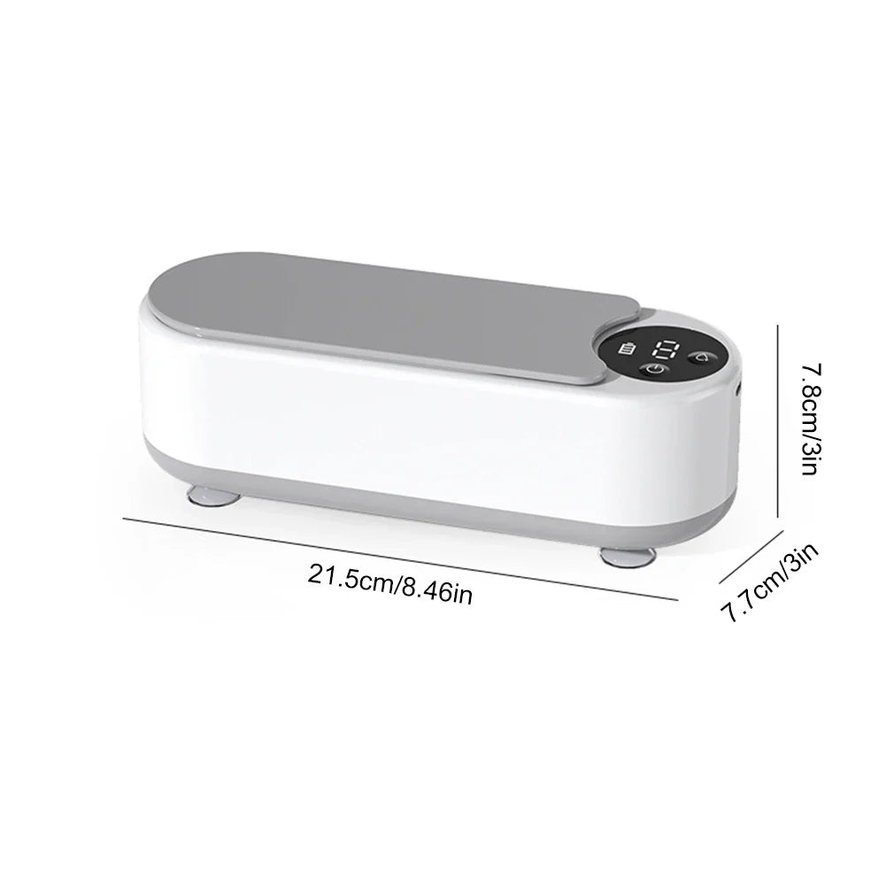 Ultrasonic Jewelry Cleaner Machine Portable Glasses Cleaner Eyeglass Washing Tool USB Rechargeable for Retainer Eyeglass Watches