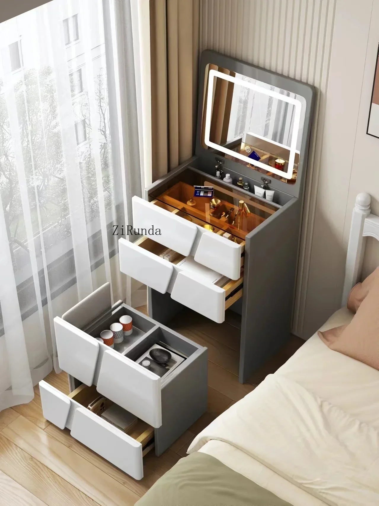 Bedroom Luxury Furniture Woman Dressing Table Home Hotel Makeup Chair Items Girls Organizer Set Bedside Tocadores Dresser Vanity
