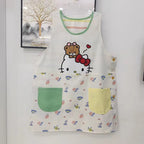 Miniso Hello Kitty Polyester Cotton Adult Apron Women Men Household Kitchen Product Avental De Cozinha Delantal Cocina