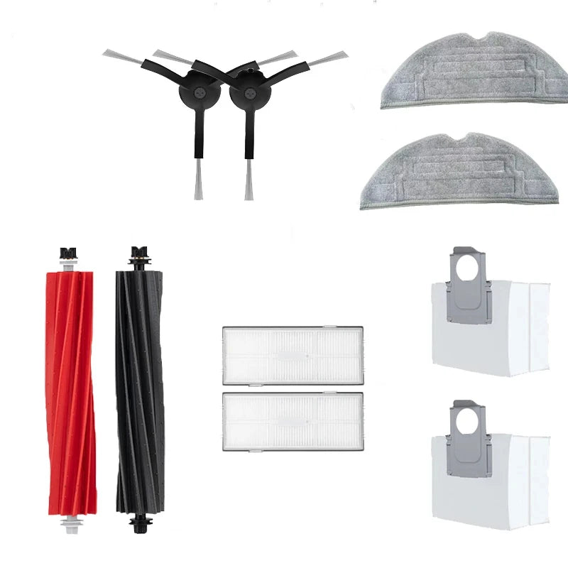 For Roborock S8 Pro Ultra Robot Vacuum Spare Parts Main Side Brushes Mop Cloths HEPA Filters Dust Bags Accessories
