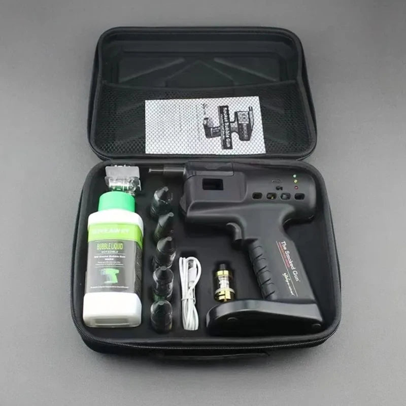 Portable Smoker Smoke Gun, USB Cocktail Gun Bubble Smoking Gun Smoker Machine, Handheld Cold Smoking Smoker for Infused Cocktail