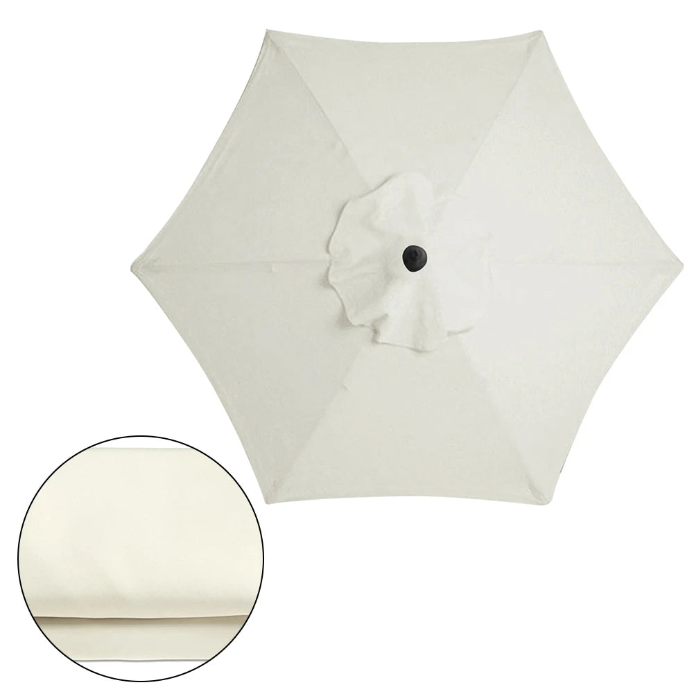 6 Bones Umbrella Replacement Canopy Without Stand 2m Parasol Umbrella Cover Waterproof UV Protection for Outdoor Beach Garden