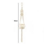 Handmade Macrame Plant Hanger Basket Flower Pot Balcony Hanging Decoration Knotted Lifting Rope Bohemian Style Home Garden Decor