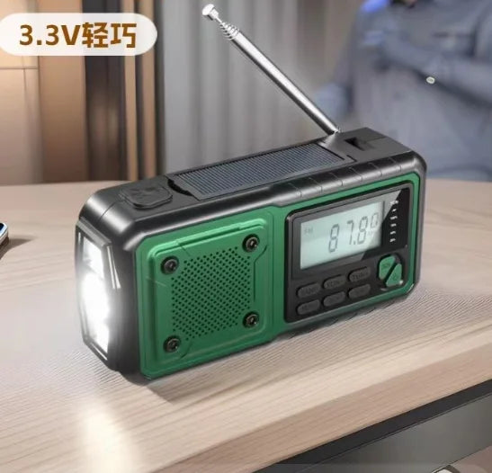 Multifunction Emergency Crank charging power station Radio FM/AM/SW/ Portable Radio with power bank, camping torch,reading lamp