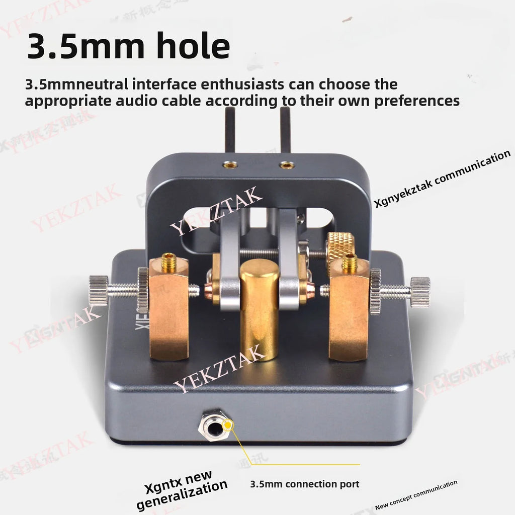 1Pcs Xiegu Electric Key VK-6 Short Wave Wireless Automatic Key, Morse Code Radio Transmission Key Aluminum Alloy Base